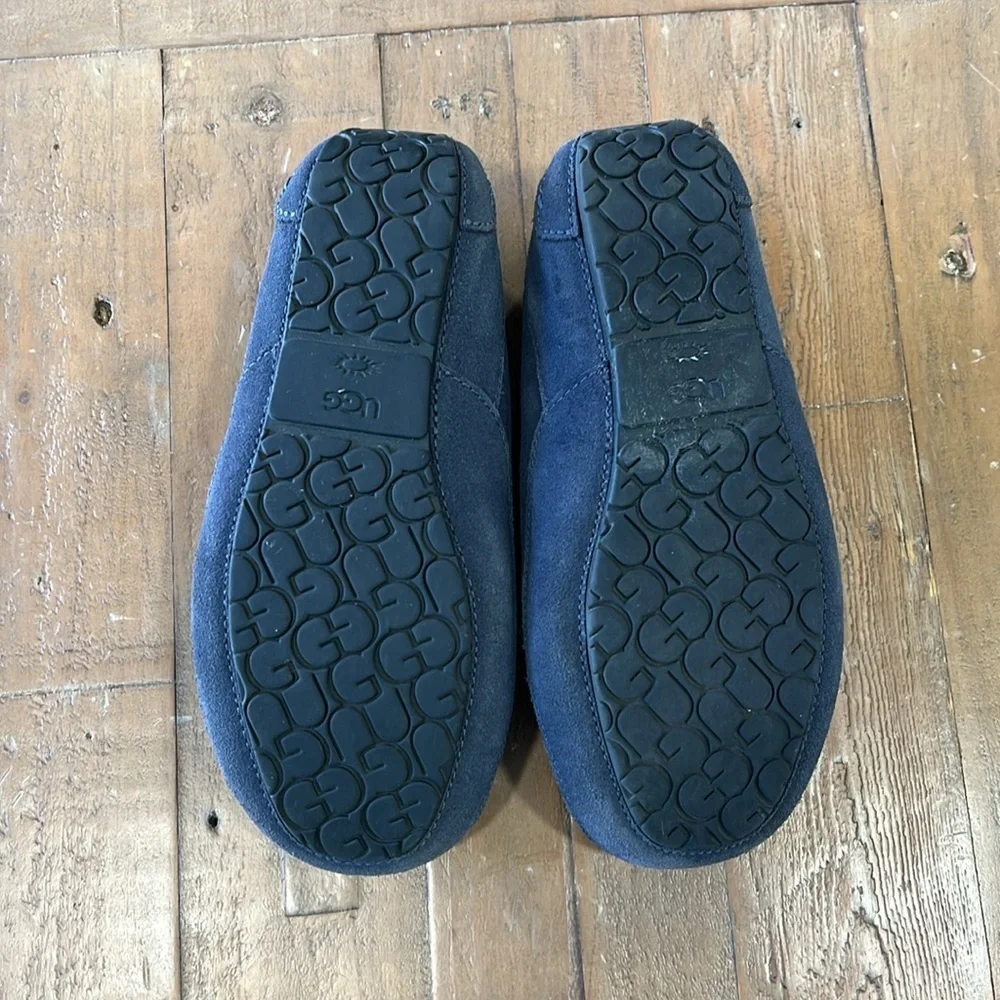 Ugg ascot navy suede slippers